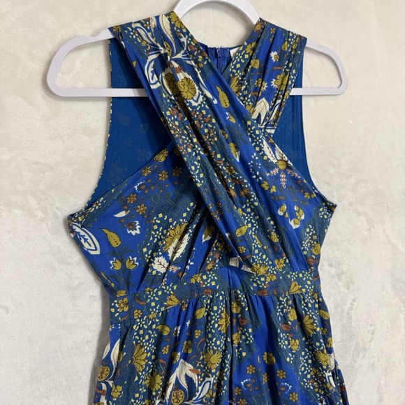 Anna Cate Boho Floral Print Maxi Dress Size XS Halter Feminine Festival Resort - Picture 7 of 16